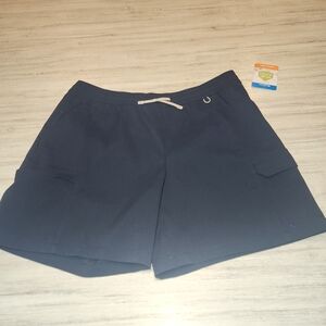 Columbia Omni Shield Tech Trail Utility Shorts Youth Navy Girls XL A2 NWT